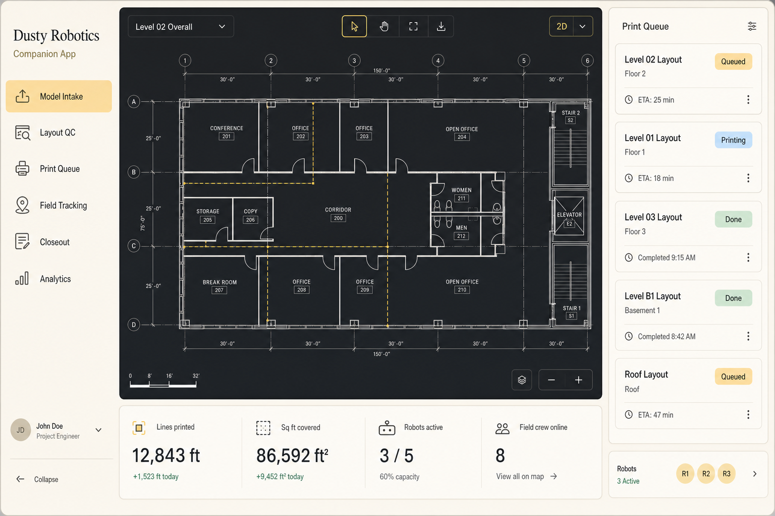Dusty Robotics Companion App